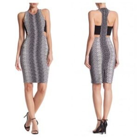 Elizabeth and James Phoenix Dress Black and White Women's Size 4 - Picture 1 of 10